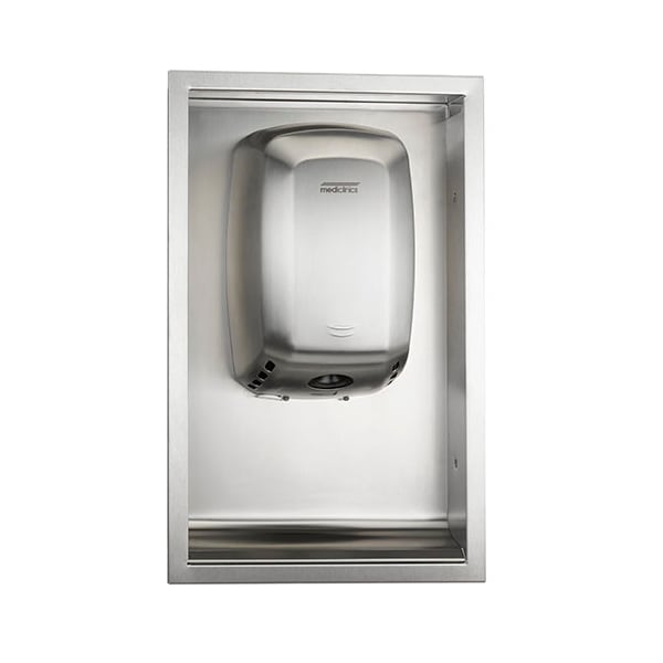 RECESS KIT FOR MACHFLOW HAND DRYER - SATIN STAINLESS STEEL